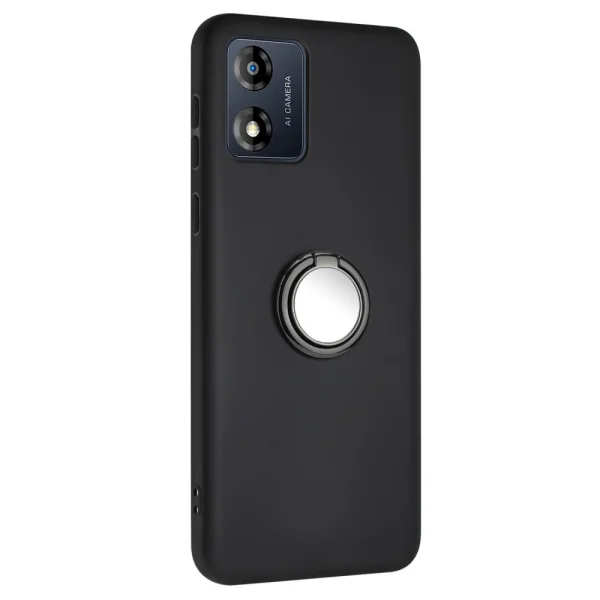 Silicone Case Silicone Ring for Motorola Moto E13, Black 1