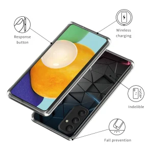 Silicone case for Samsung Galaxy A35 5G, Dark triangles 3