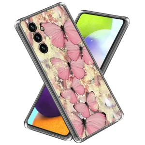 Силиконов калъф за Samsung Galaxy A55 5G, Розови пеперуди