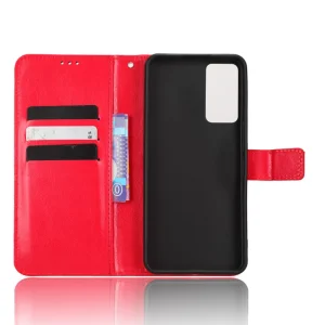 Crazy Horse Book Case for TCL 40R 5G, Red 4