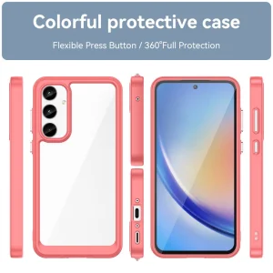 Удароустойчив калъф Acrylic за Samsung Galaxy A35 5G, Червен 3
