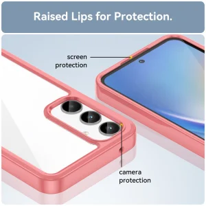 Удароустойчив калъф Acrylic за Samsung Galaxy A35 5G, Червен 5