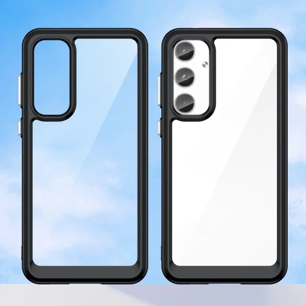Shockproof Acrylic Case for Samsung Galaxy A55 5G, Black 2