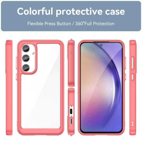 Удароустойчив калъф Acrylic за Samsung Galaxy A55 5G, Червен 5