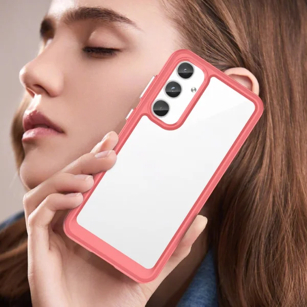 Удароустойчив калъф Acrylic за Samsung Galaxy A55 5G, Червен 6