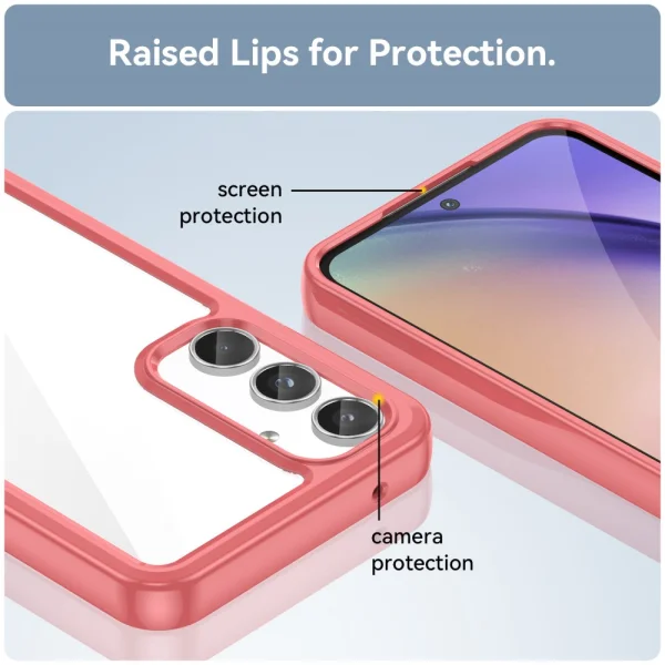 Удароустойчив калъф Acrylic за Samsung Galaxy A55 5G, Червен 4