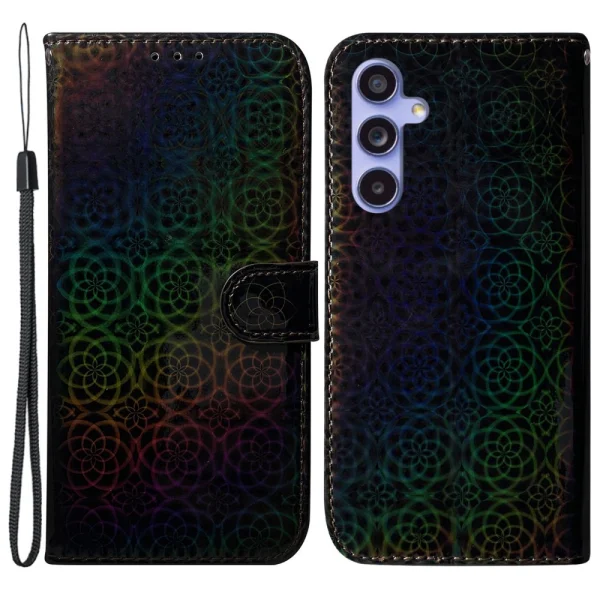 Калъф тефтер Dazzling Flower за Samsung Galaxy A35 5G, Черен 1