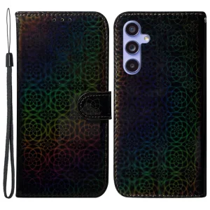 Калъф тефтер Dazzling Flower за Samsung Galaxy A35 5G, Черен