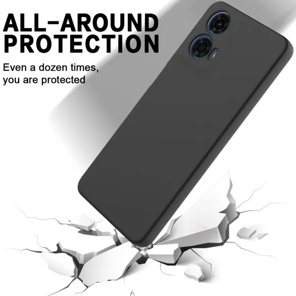 Силиконов калъф Anti-scratch за Motorola Moto G24, G04, Черен 4
