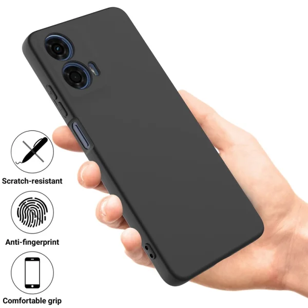 Силиконов калъф Anti-scratch за Motorola Moto G24, G04, Черен 2