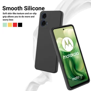 Силиконов калъф Anti-scratch за Motorola Moto G24, G04, Черен 3