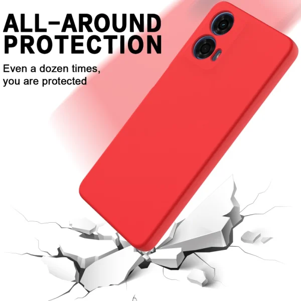 Anti-scratch Silicone Case for Motorola Moto G24, G04, Red 4