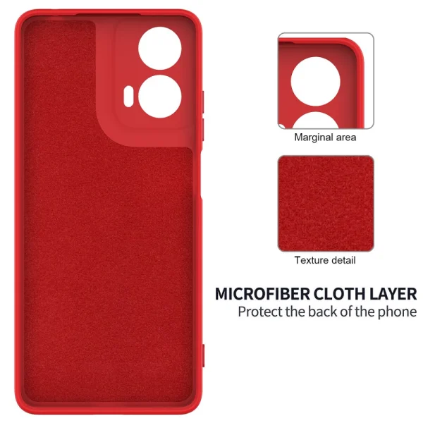 Anti-scratch Silicone Case for Motorola Moto G24, G04, Red 5