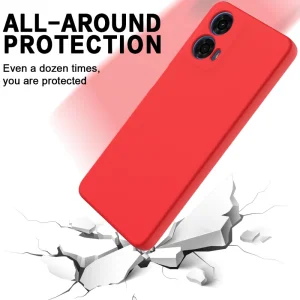 Anti-scratch Silicone Case for Motorola Moto G24, G04, Red 4