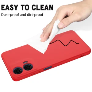 Anti-scratch Silicone Case for Motorola Moto G24, G04, Red 6