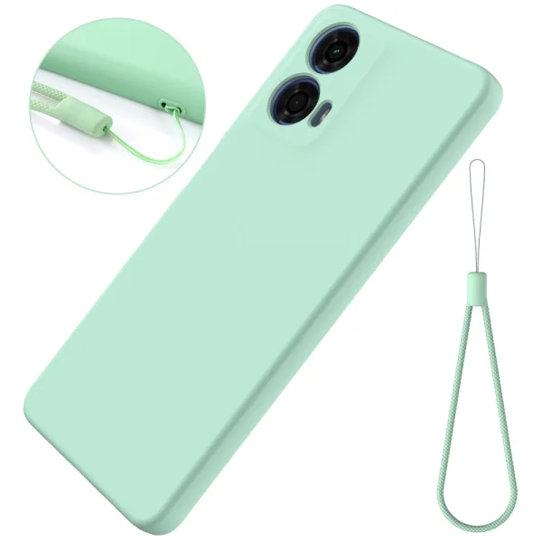 Anti-scratch Silicone Case for Motorola Moto G24, G04, Green 5