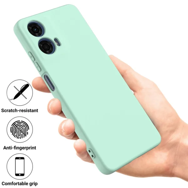 Anti-scratch Silicone Case for Motorola Moto G24, G04, Green 2