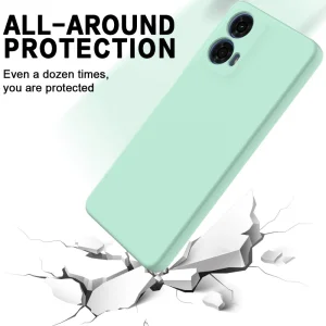 Anti-scratch Silicone Case for Motorola Moto G24, G04, Green 3