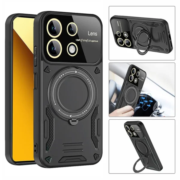 Shockproof case Compatible MagSF for Xiaomi Redmi Note 13 5G, Black 2