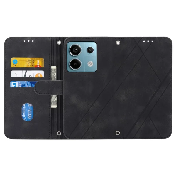 Wallet Case for Xiaomi Redmi Note 13 5G, Black 2