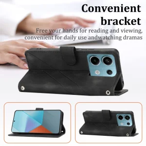 Wallet Case for Xiaomi Redmi Note 13 5G, Black 5