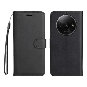 Калъф тефтер Leather 2 за Xiaomi Redmi A3, Черен
