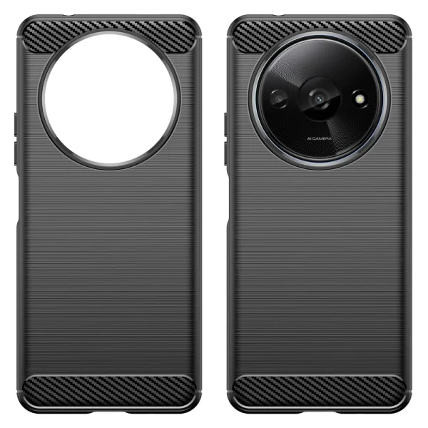 Silicone Case Carbon for Xiaomi Redmi A3, Black 3