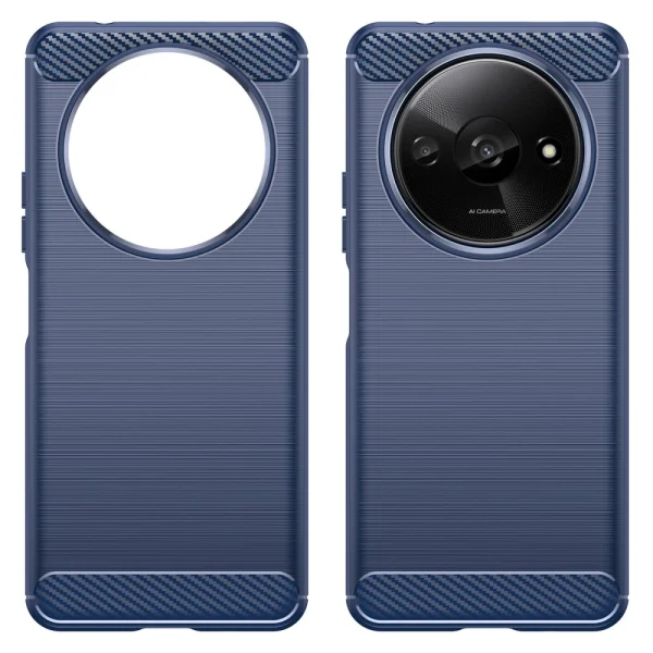 Силиконов Калъф Carbon за Xiaomi Redmi A3, Син 2
