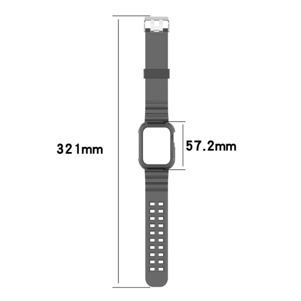 Silicone Strap Apple Watch Series 9 Series, 8, 7 41mm, Black 4
