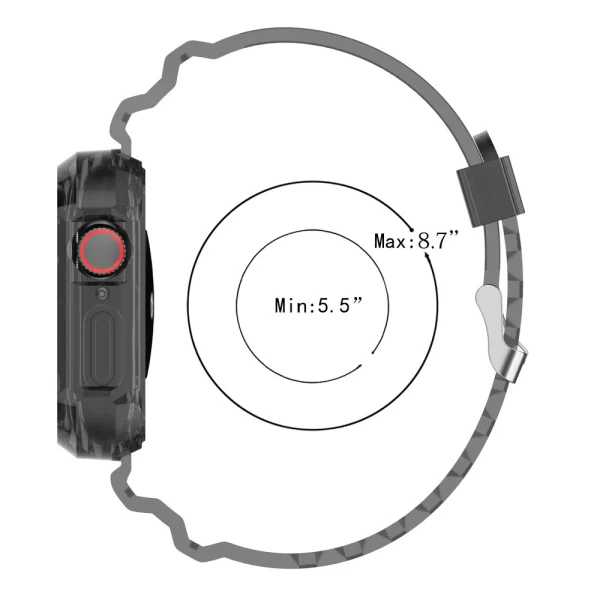 Silicone Strap Apple Watch Series 9 Series, 8, 7 41mm, Black 3