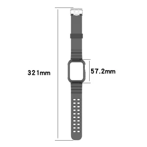 Silicone Strap Apple Watch Series 9 Series, 8, 7 41mm, Black 4