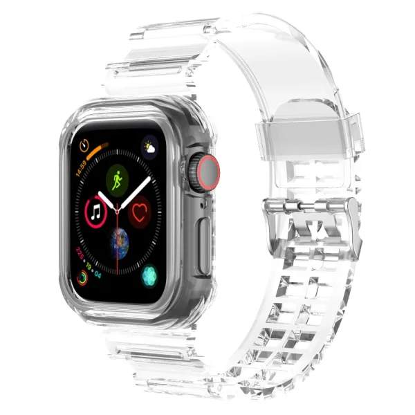 Silicone Strap Apple Watch Series 9 Series, 8, 7 41mm, Transparent 4