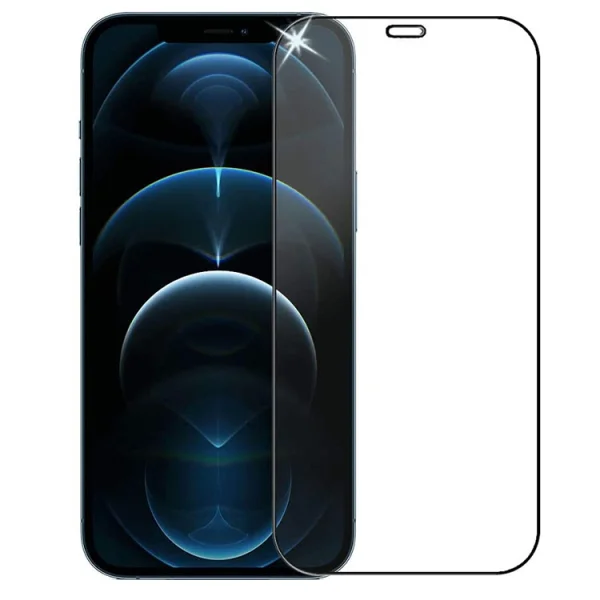Стъклен Протектор 5D Full Glue за iPhone 12 Pro Max, Черен 1