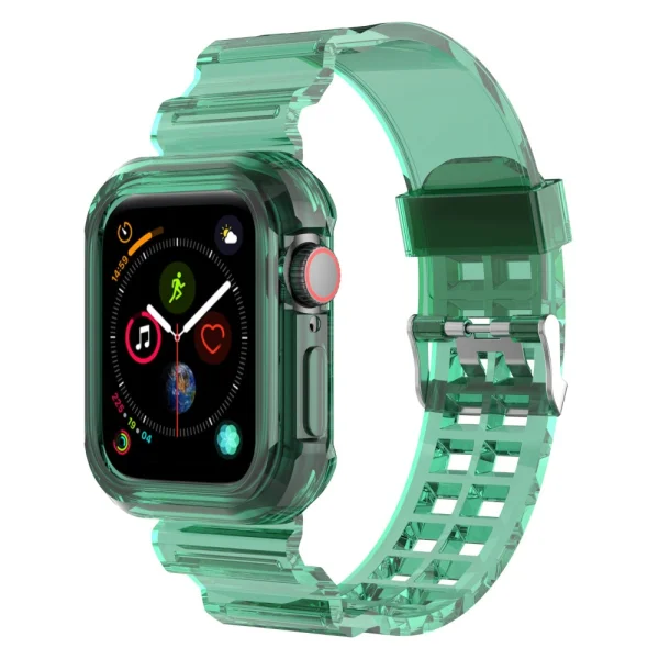 Силиконова каишка Apple Watch Series 9 Series, 8, 7 41mm, Зелен 2