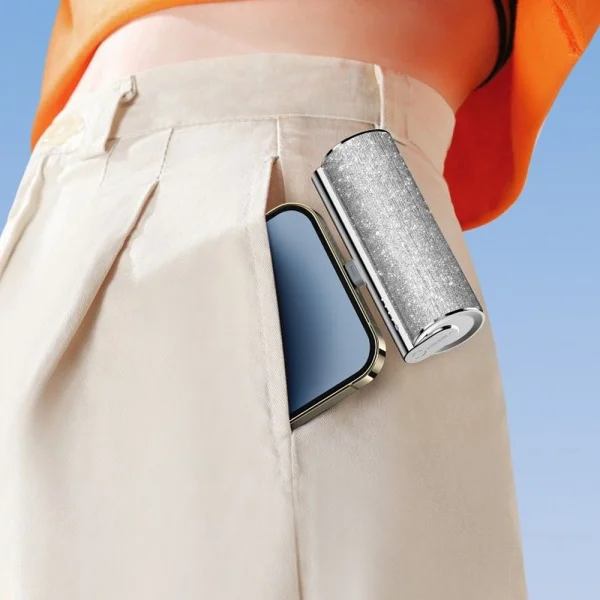 Universal Power Bank VEGER W0573 PlugOn, 5000mah, Type C, PD, 12W, Silver 2