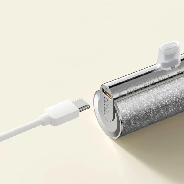 Universal Power Bank VEGER W0573 PlugOn, 5000mah, Type C, PD, 12W, Silver 5