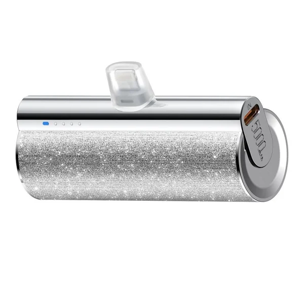 Universal Power Bank VEGER W0573 PlugOn, 5000mah, Type C, PD, 12W, Silver 1