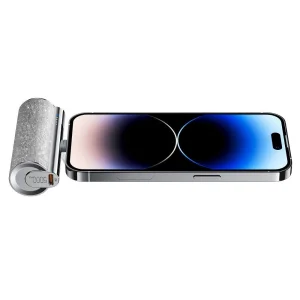 Universal Power Bank VEGER W0573 PlugOn, 5000mah, Type C, PD, 12W, Silver 4
