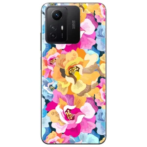 Фолио Протектор за гърба на Xiaomi Redmi Note 12S, 3D Арт цветя