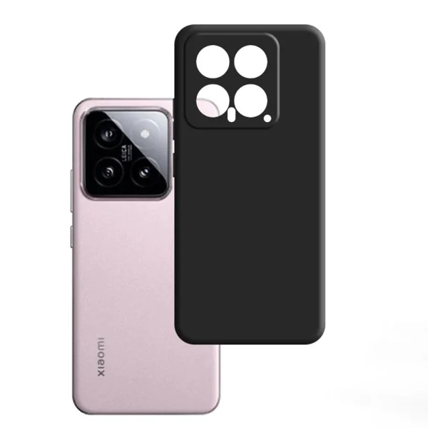 Matte Silicone Case for Xiaomi 14, Black 2