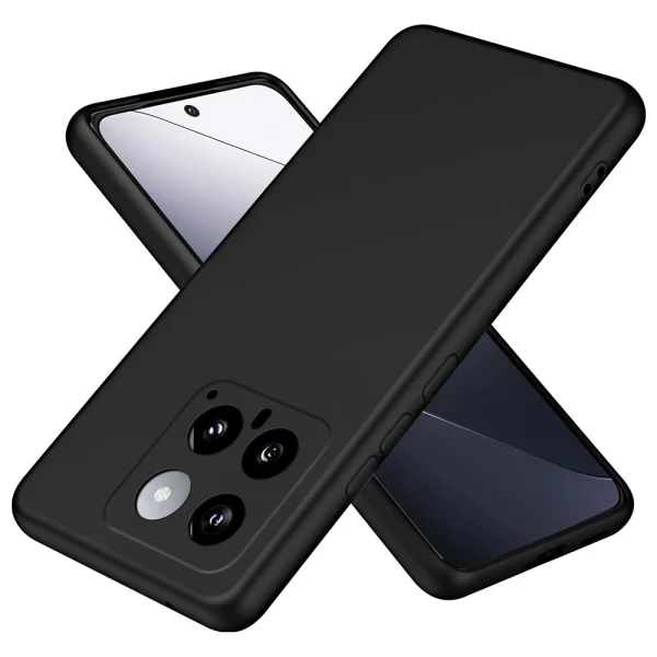 Matte Silicone Case for Xiaomi 14, Black 1