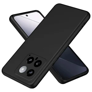 Силиконов калъф Matte за Xiaomi 14, Черен