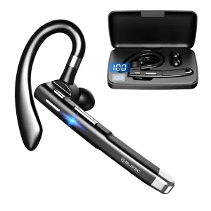 Слушалка Bluetooth Handsfree Blavec Discover 55,с кутия за зареждане BHDI55-B, HF, Черен