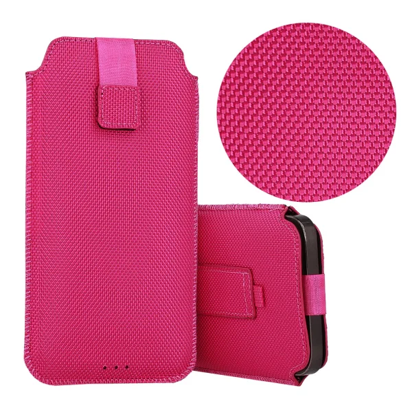 Универсален калъф с издърпване HIT Pouch за Samsung S23 Ultra / S22 Ultra / Redmi 12C, Розов 1