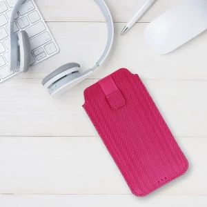 Универсален калъф с издърпване HIT Pouch за Samsung S23 Ultra / S22 Ultra / Redmi 12C, Розов 6