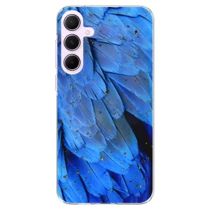Силиконов калъф Gold Glam за Samsung Galaxy A35 5G, Сини пера