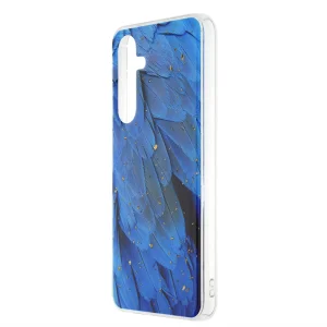 Силиконов калъф Gold Glam за Samsung Galaxy A35 5G, Сини пера 3