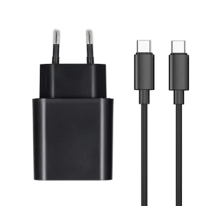 Зарядно 220V, Blue Star, USB C, с кабел USB-C към USB-C, 3A, 20W, PD, QC 4.0 function