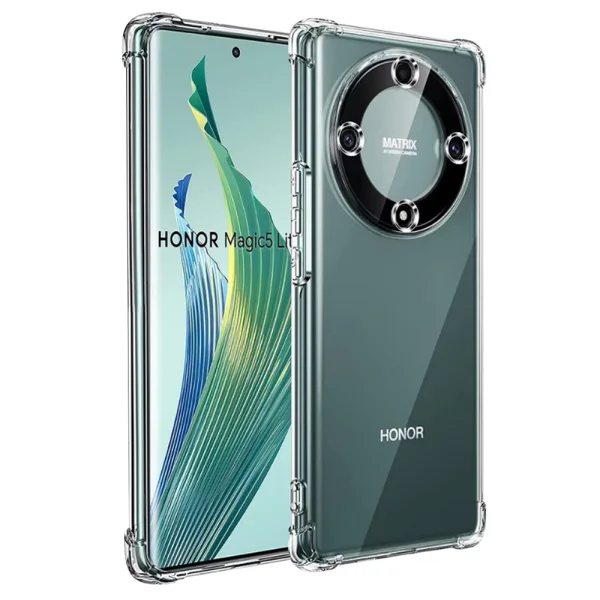 Techsuit Shockproof Silicone Case for Honor Magic5 Lite, Transparent 1