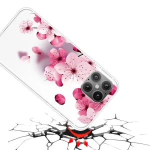 Силиконов калъф iPhone 12 Pro Max 6.7-inch, Розови цветя 5